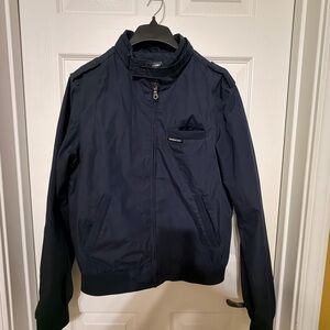 Members Only Dark Blue Windbreaker Jacket